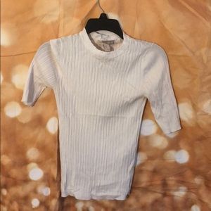 Cream color ribbed sweater